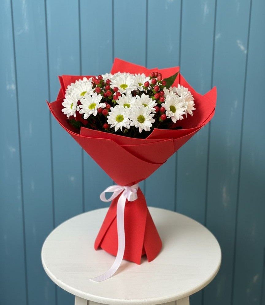 Букет цветов из: Хризантемы во Владимировской