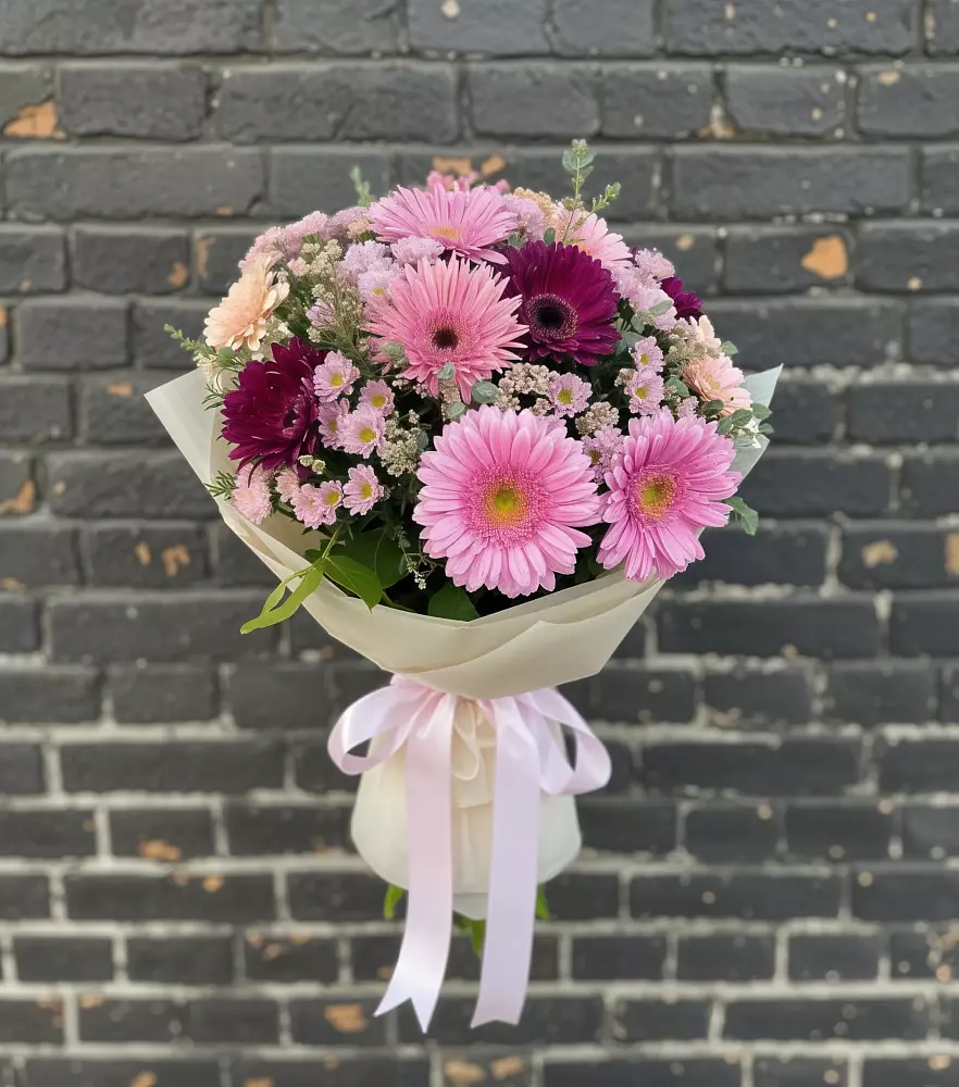 Букет цветов из: Герберы и Хризантемы во Владимировской