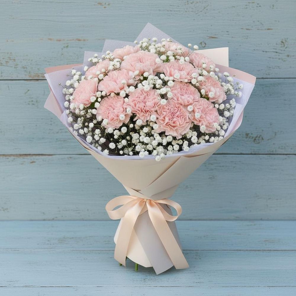 Букет цветов из: Гвоздики во Владимировской