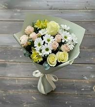 Букет цветов из:  Альстромерии, Розы и Хризантемы во Владимировской